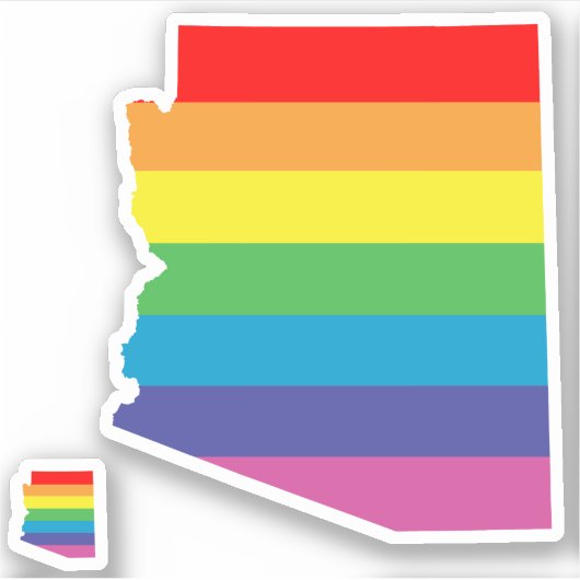 Arizona-Stolz-Regenbogenflagge Aufkleber (Vorderseite)