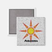 Arizona Südwest Mosaic Tile Bright Sun Magnet (Vorderseite/Rückseite)