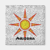Arizona Südwest Mosaic Tile Bright Sun Magnet (Vorne)