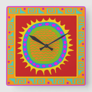 Arizona Sun Acrylic Wall Clock Quadratische Wanduhr