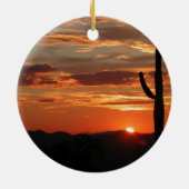 Arizona Sunset - atemberaubend Keramik Ornament (Hinten)