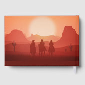 Arizona Sunset-benutzerdefinierter Text Gästebuch (Rückseite)