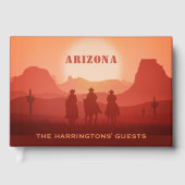 Arizona Sunset-benutzerdefinierter Text Gästebuch (Vorderseite)