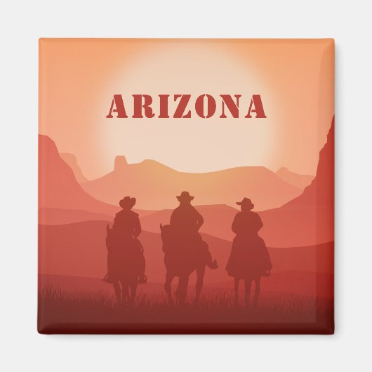 Arizona Sunset benutzerdefinierter Textmagnet Magnet (Vorne)