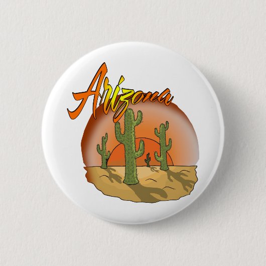 ARIZONA Sunset Cactus Button (Vorderseite)