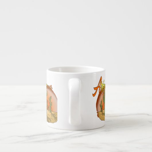 Arizona Sunset Cactus Espressotasse (Rückseite)