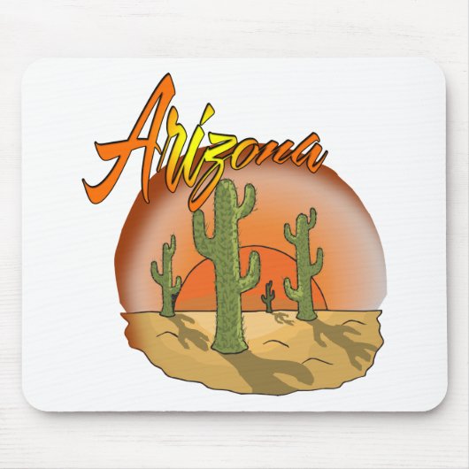ARIZONA Sunset Cactus Mousepad (Vorne)