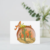 ARIZONA Sunset Cactus Postkarte (Stehend Vorderseite)