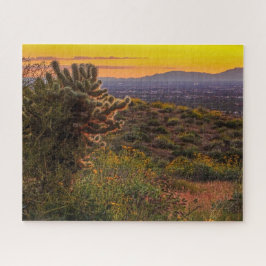 Arizona Sunset Cholla Cactus Lost Hollman Park Puzzle