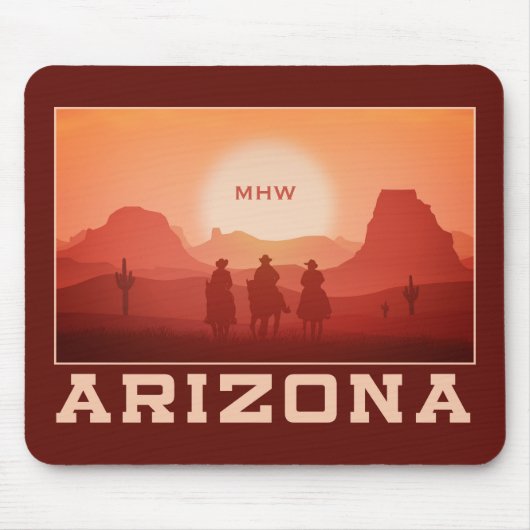 Arizona Sunset Custom Monogram Mousepad (Vorne)