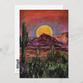 Arizona Sunset Dankeskarte (Vorne/Hinten)