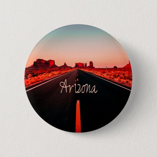 Arizona Sunset Desert Red Rocks Button (Vorderseite)