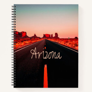 Arizona Sunset Desert Red Rocks Notizblock