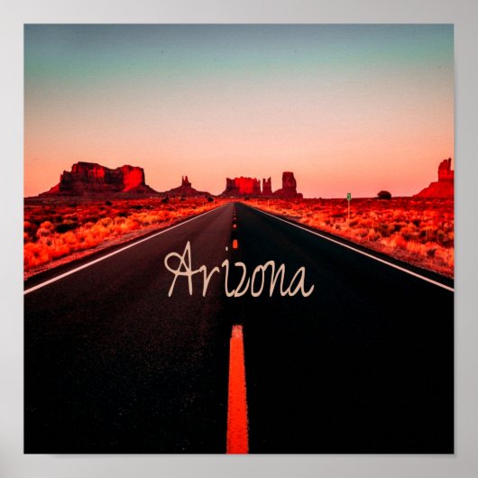 Arizona Sunset Desert Red Rocks Poster (Vorne)