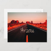 Arizona Sunset Desert Red Rocks Postkarte (Vorne/Hinten)