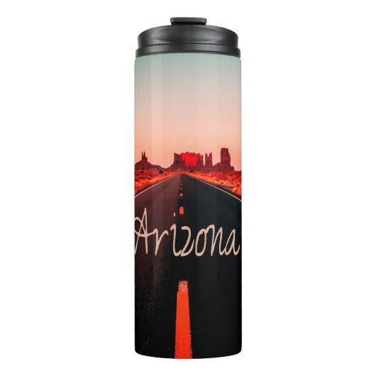 Arizona Sunset Desert Red Rocks Thermosbecher (Vorderseite)