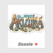 Arizona Sunset Desert Sticker | Arizona Sticker (Blatt)