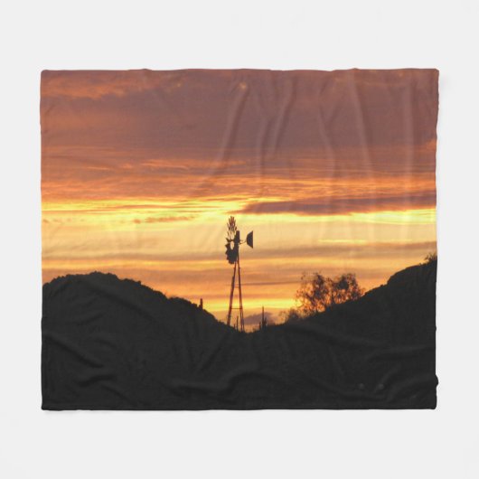 Arizona Sunset Fleece Blanket (Vorderseite (Horizontal))