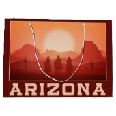 Arizona Sunset große Geschenktasche Geschenktüte (Rückseite)