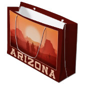 Arizona Sunset große Geschenktasche Geschenktüte (Vorderseite Schrägansicht)