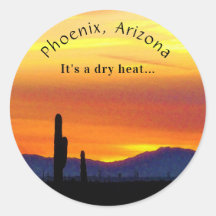 Arizona Sunset Orange Saguaro Cactus Dry Heat