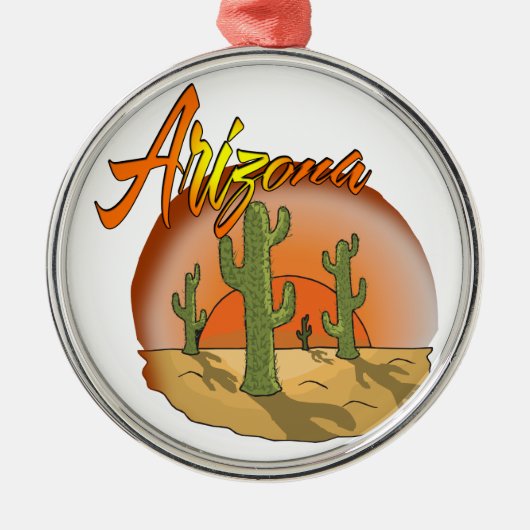 Arizona Sunset Ornament Aus Metall (Vorne)