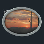 Arizona Sunset Ovale Gürtelschnalle<br><div class="desc">Arizona Sonnenuntergang landschaftliches Foto</div>