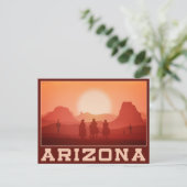 Arizona Sunset Postcard Postkarte (Stehend Vorderseite)