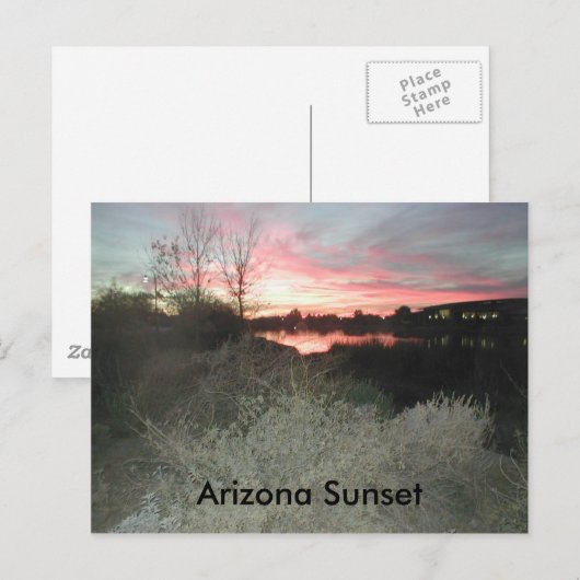Arizona Sunset Postkarte (Vorne/Hinten)