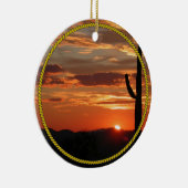 Arizona Sunset - schön, Keramik Ornament (Rechts)