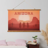 Arizona Sunset Wandteppich Mit Holzrahmen (Schlafzimmer)