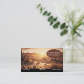 Arizona Sunset Wüste Business Card Visitenkarte (Stehend Vorderseite)