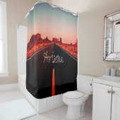 Arizona Sunset Wüste Rote Felsen Duschvorhang (Beispiel)