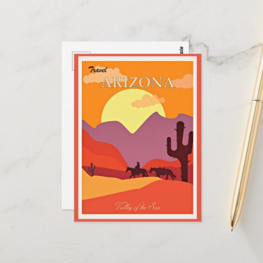 Arizona-Tal der Sonne Postkarte (Vorderseite/Rückseite Beispiel)