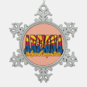 Arizona the Grand Canyon State Schneeflocken Zinn-Ornament (Vorderseite)