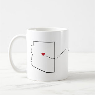 Arizona to Oklahoma - Heart2Heart Coffee Tasse