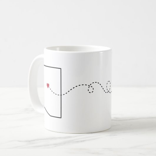 Arizona to Tennessee - Heart2Heart Coffee Tasse (Vorderseite Links)
