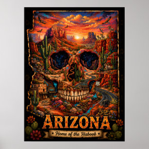 Arizona-Totenkopf-Illusion Astigmatismus ZUSTAND Poster