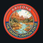 Arizona Travel Art Abzeichen Magnet<br><div class="desc">Arizona Retro Vektor Reise Design. Diese Retro-Art Reisen,  mit ihrer Mischung aus kühnen Farben und Vintagem Reiz,  ist so konzipiert,  dass sie ein Gefühl von Abenteuer inspiriere.</div>