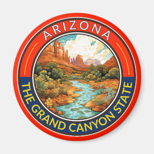 Arizona Travel Art Abzeichen Magnet