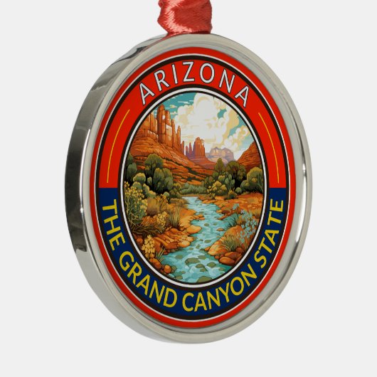 Arizona Travel Art Abzeichen Ornament Aus Metall (Rechts)