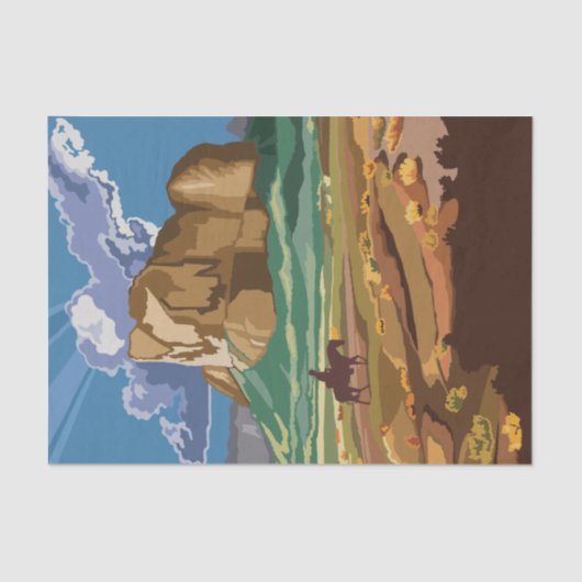 Arizona Travel Poster Dekoupage Tissue Paper Seidenpapier (Vorderseite)