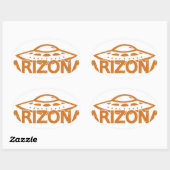 Arizona UFO Ovaler Aufkleber (Blatt)