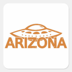 Arizona UFO Quadratischer Aufkleber