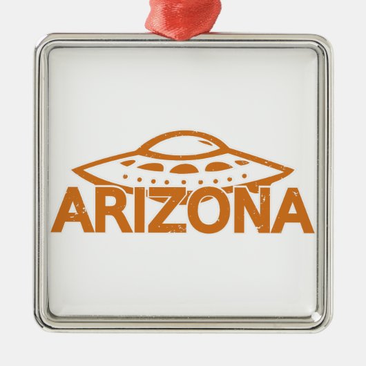 Arizona UFO Silbernes Ornament (Vorne)