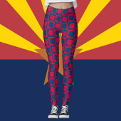 Arizona US Staat Red and Blue Pattern Leggings