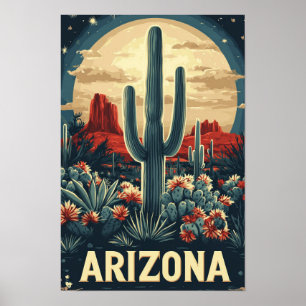 Arizona USA Kunst Vintage-Illustration Reise Poster