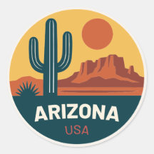 Arizona USA – Vintage-Reiseaufkleber