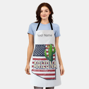 Arizona Vereinigte Staaten Retro-Karte Vintage USA Schürze