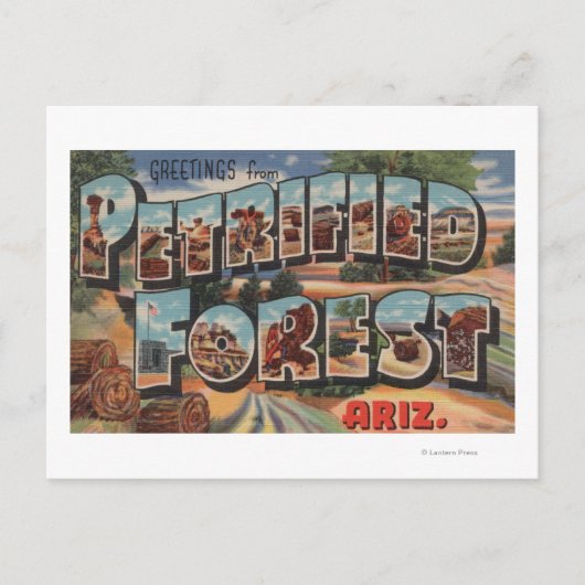 Arizona - versteinerter Wald - Großbuchstabe Postkarte (Vorderseite)